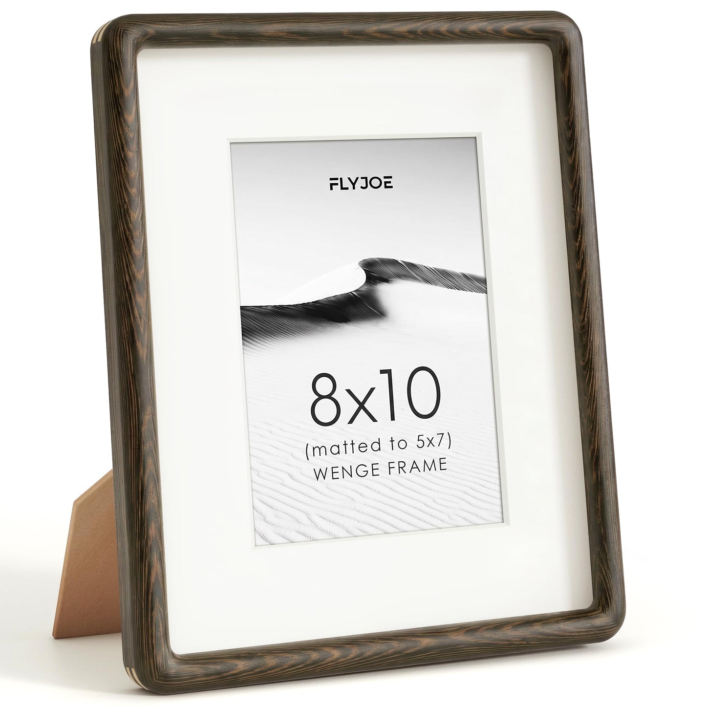 FLYJOE 11x14 Picture Frame, Natural Solid OAK Wood Photo Frame with HD Tempered Glass, Rounded Corner Frame 11 x 14 Matted to 8x10, Gallery Wall Frames for Art, Horizontal or Vertical Wall Mounting