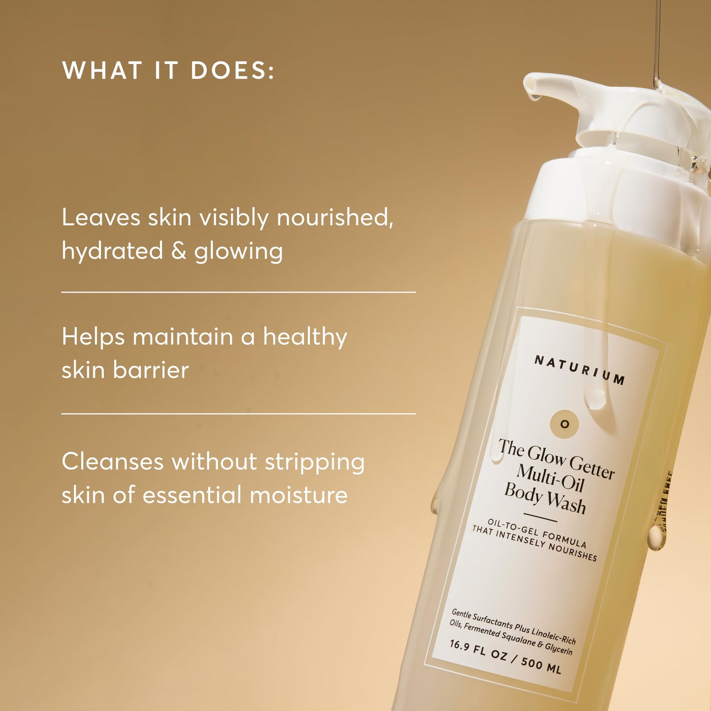 Naturium The Smoother Glycolic Acid Exfoliating Body Wash, Soft & Smoothing Cleanser, 16.9 oz