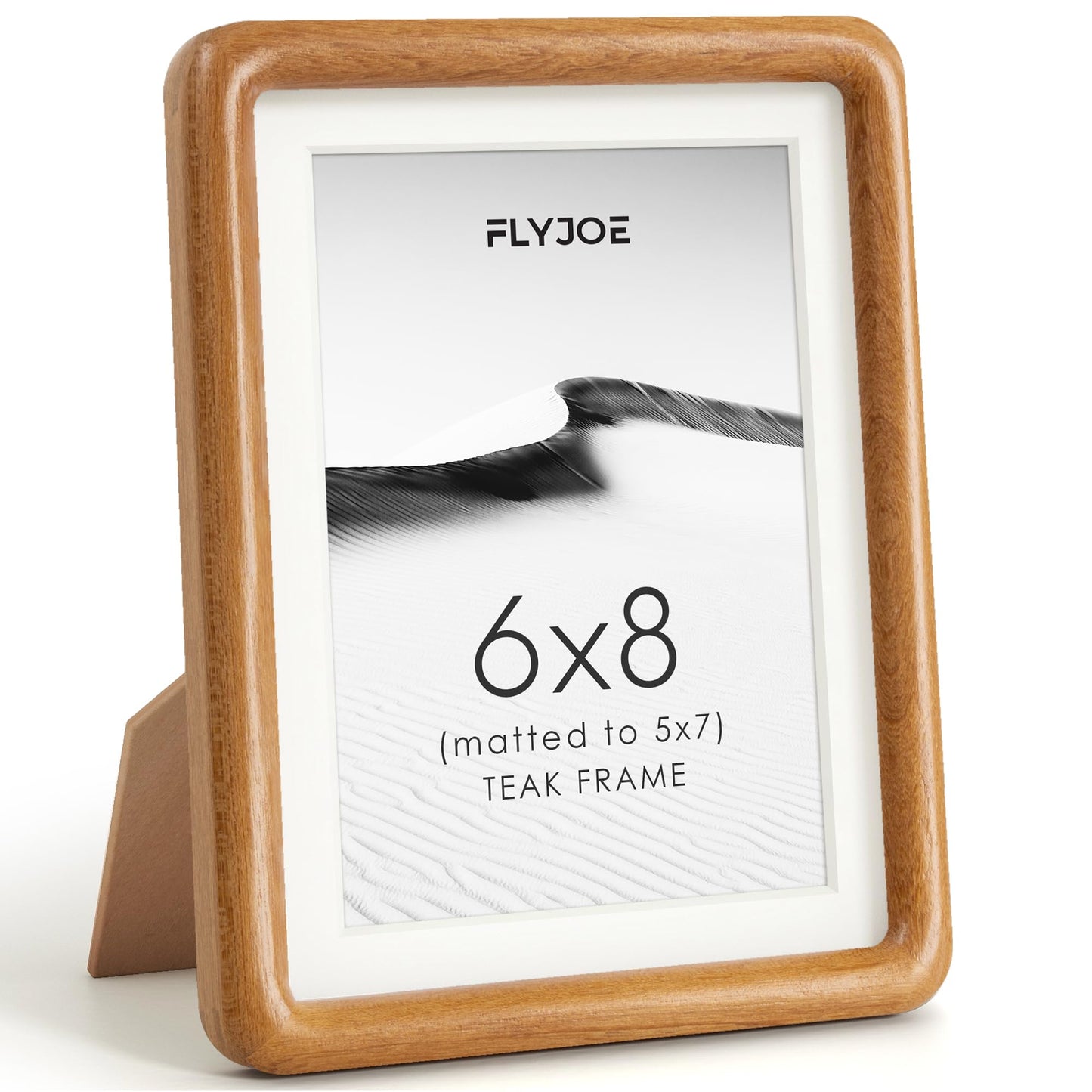 FLYJOE 11x14 Picture Frame, Natural Solid OAK Wood Photo Frame with HD Tempered Glass, Rounded Corner Frame 11 x 14 Matted to 8x10, Gallery Wall Frames for Art, Horizontal or Vertical Wall Mounting