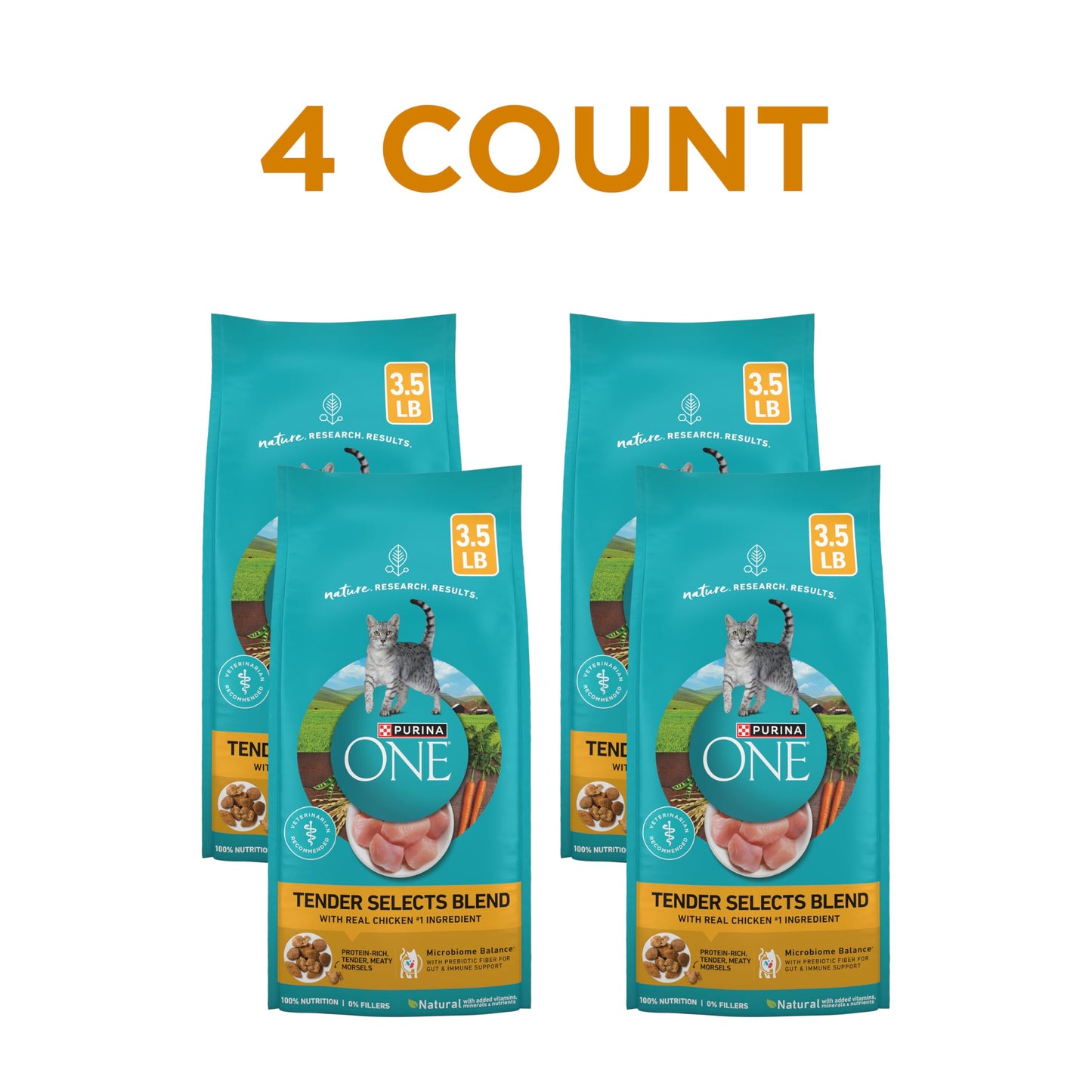 Purina ONE Natural Dry Cat Food, Tender Selects Blend With Real Chicken - 22 lb. Bag