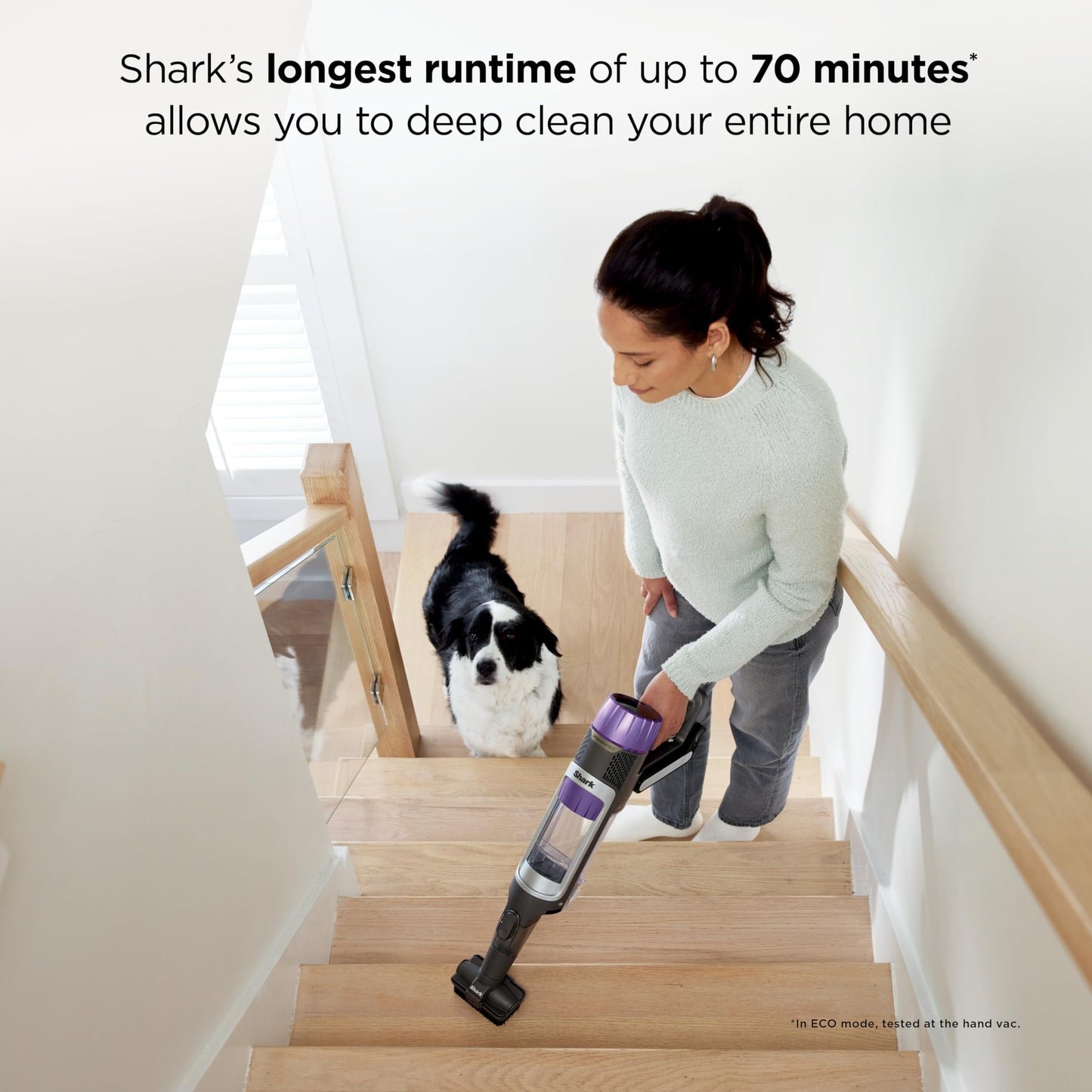 Shark PowerDetect Cordless Stick Vacuum, Powerful Suction, HEPA Filtration, Carpet & Hard Floor, Portable, Stick Vacuum for Pet Hair, Java Ice Blue, IP1255