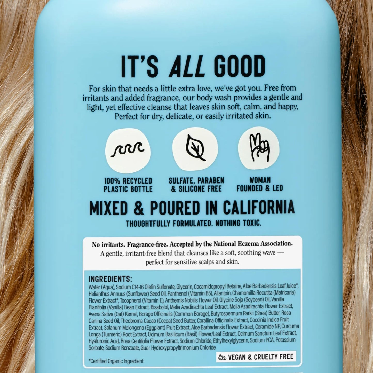 California Naturals Sensitive Skin Body Wash, Soothing & Gentle for Sensitive & Dry Skin, Unscented & Fragrance Free, Colloidal Oat & Chamomile, Vegan, Paraben & Sulfate Free, 16.5 oz