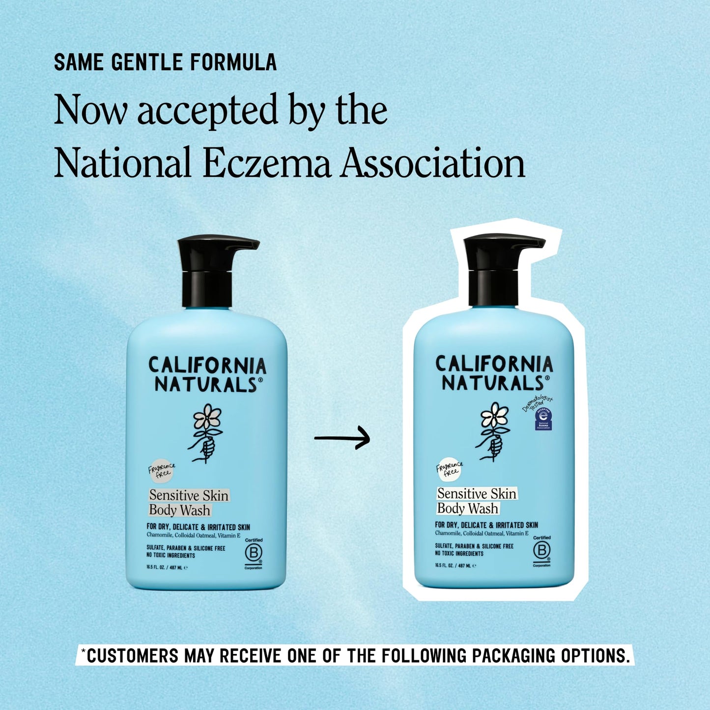 California Naturals Sensitive Skin Body Wash, Soothing & Gentle for Sensitive & Dry Skin, Unscented & Fragrance Free, Colloidal Oat & Chamomile, Vegan, Paraben & Sulfate Free, 16.5 oz