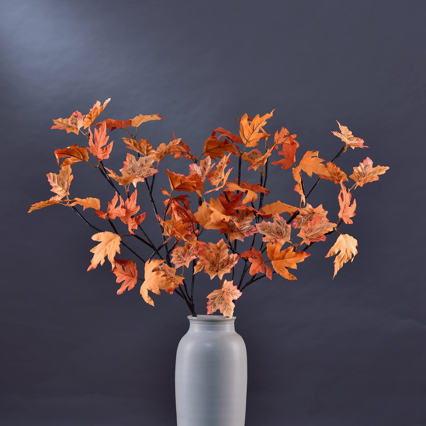 LIGHTSHARE 6FT 120LED Artificial Lighted Maple Tree Warm White Fall Decorations Indoor Ourdoor, Orange