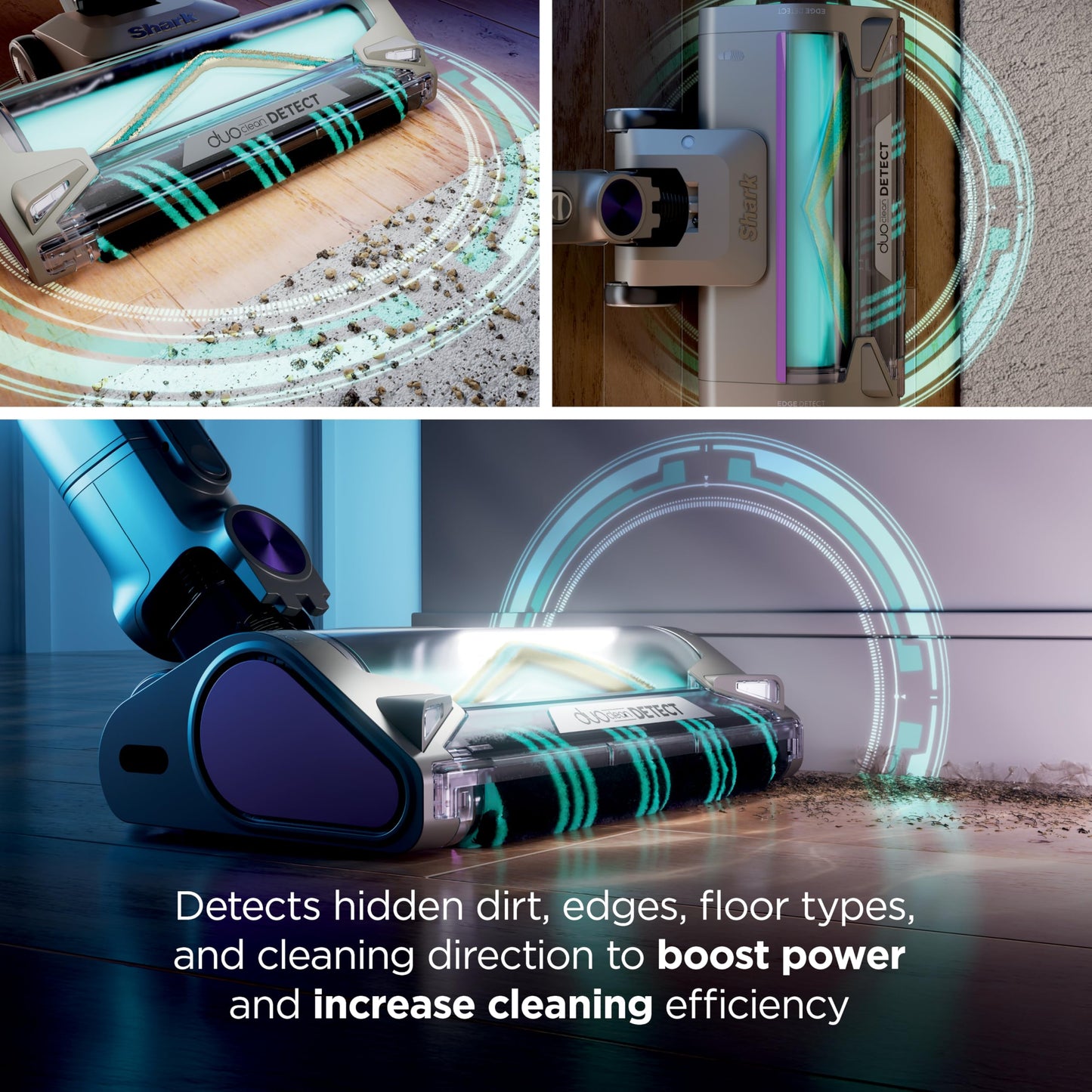 Shark PowerDetect Cordless Stick Vacuum, Powerful Suction, HEPA Filtration, Carpet & Hard Floor, Portable, Stick Vacuum for Pet Hair, Java Ice Blue, IP1255