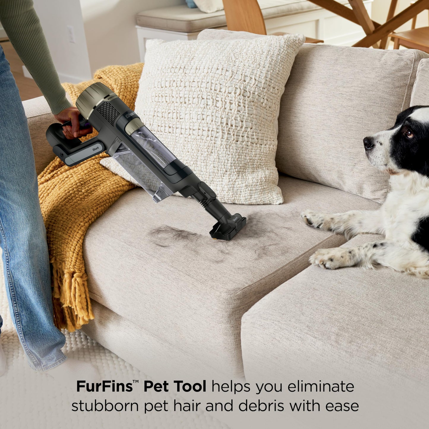 Shark PowerDetect Cordless Stick Vacuum, Powerful Suction, HEPA Filtration, Carpet & Hard Floor, Portable, Stick Vacuum for Pet Hair, Java Ice Blue, IP1255