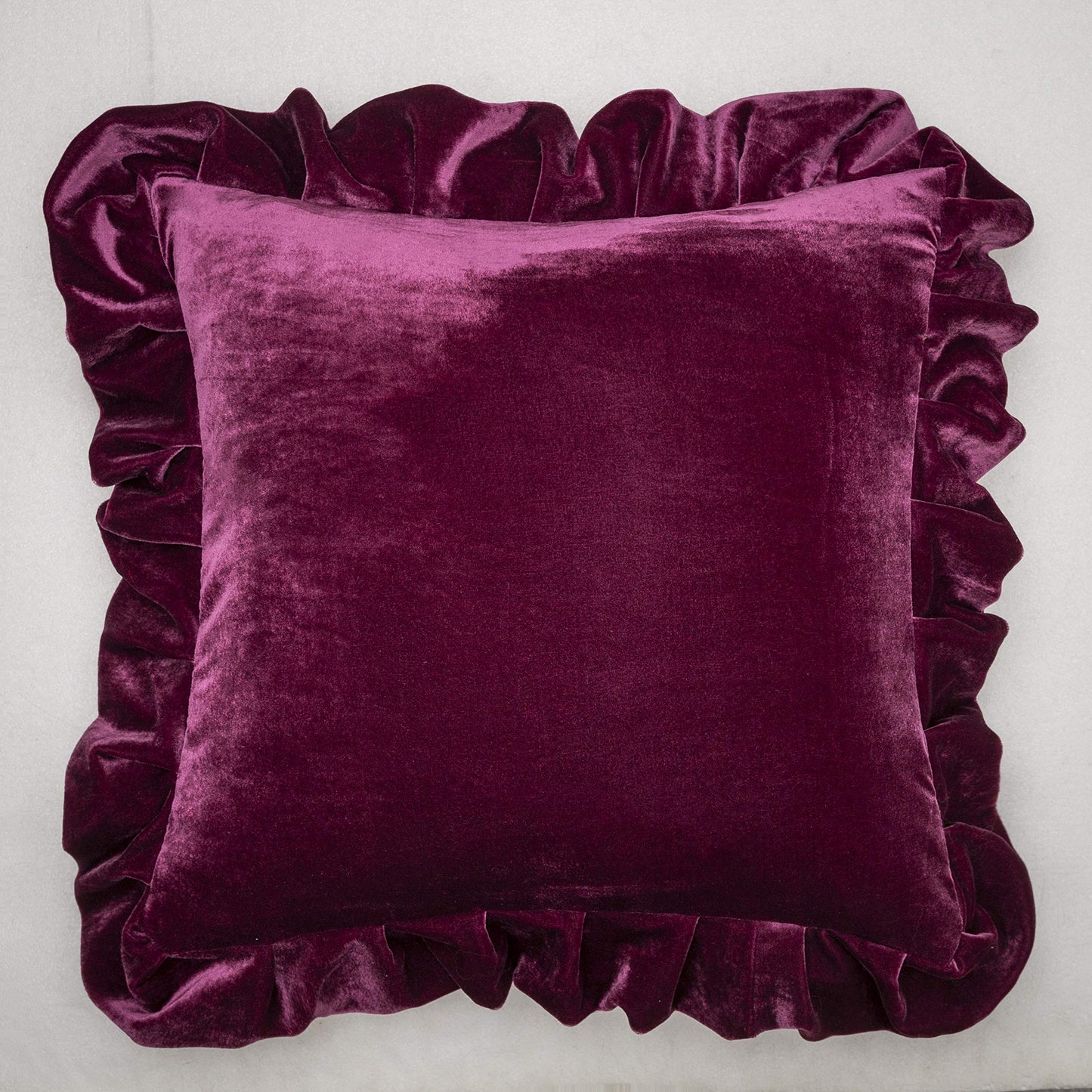 Glory Season Velvet Throw Pillow Cover Soft Decorative Luxurious Solid Square Cushion Case for Sofa Couch Bedroom Farmhouse,Pack of 2, 18 x 18 Inches, Golden Camel