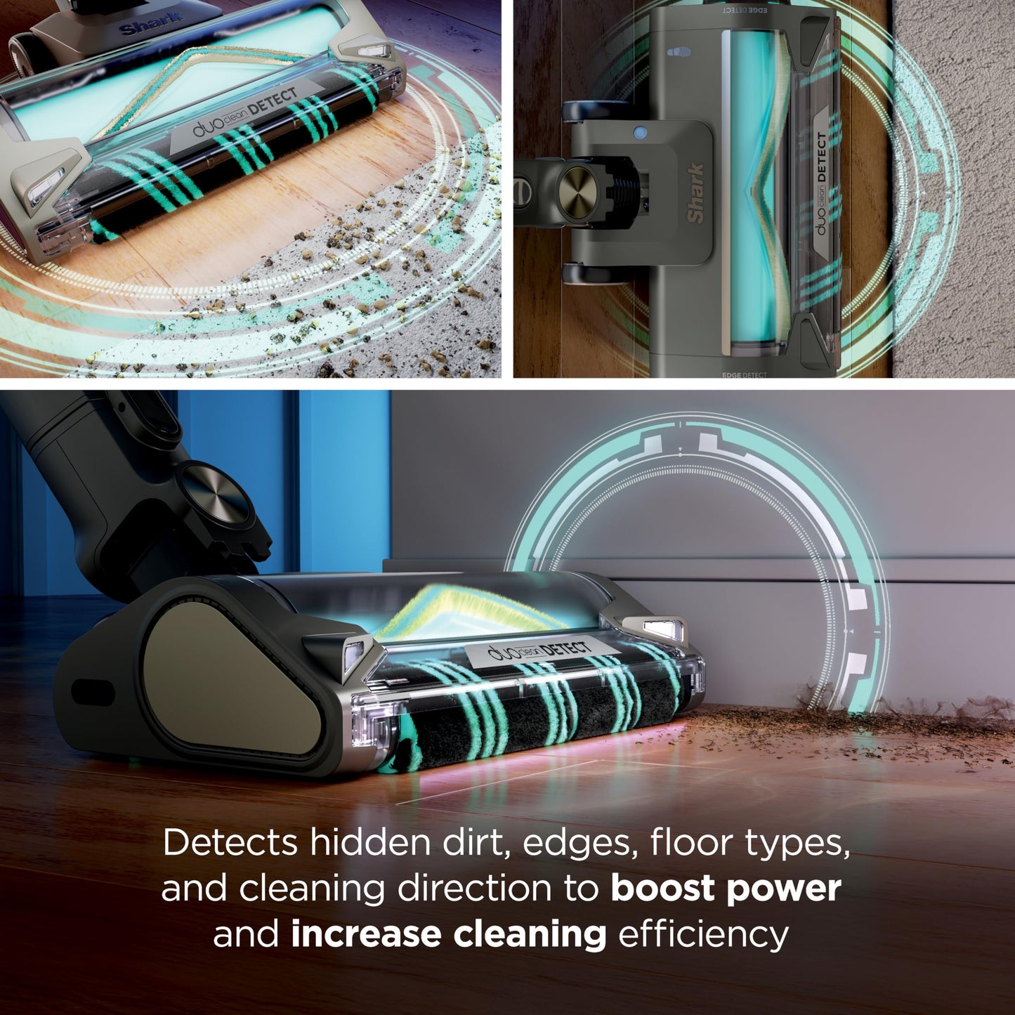 Shark PowerDetect Cordless Stick Vacuum, Powerful Suction, HEPA Filtration, Carpet & Hard Floor, Portable, Stick Vacuum for Pet Hair, Java Ice Blue, IP1255