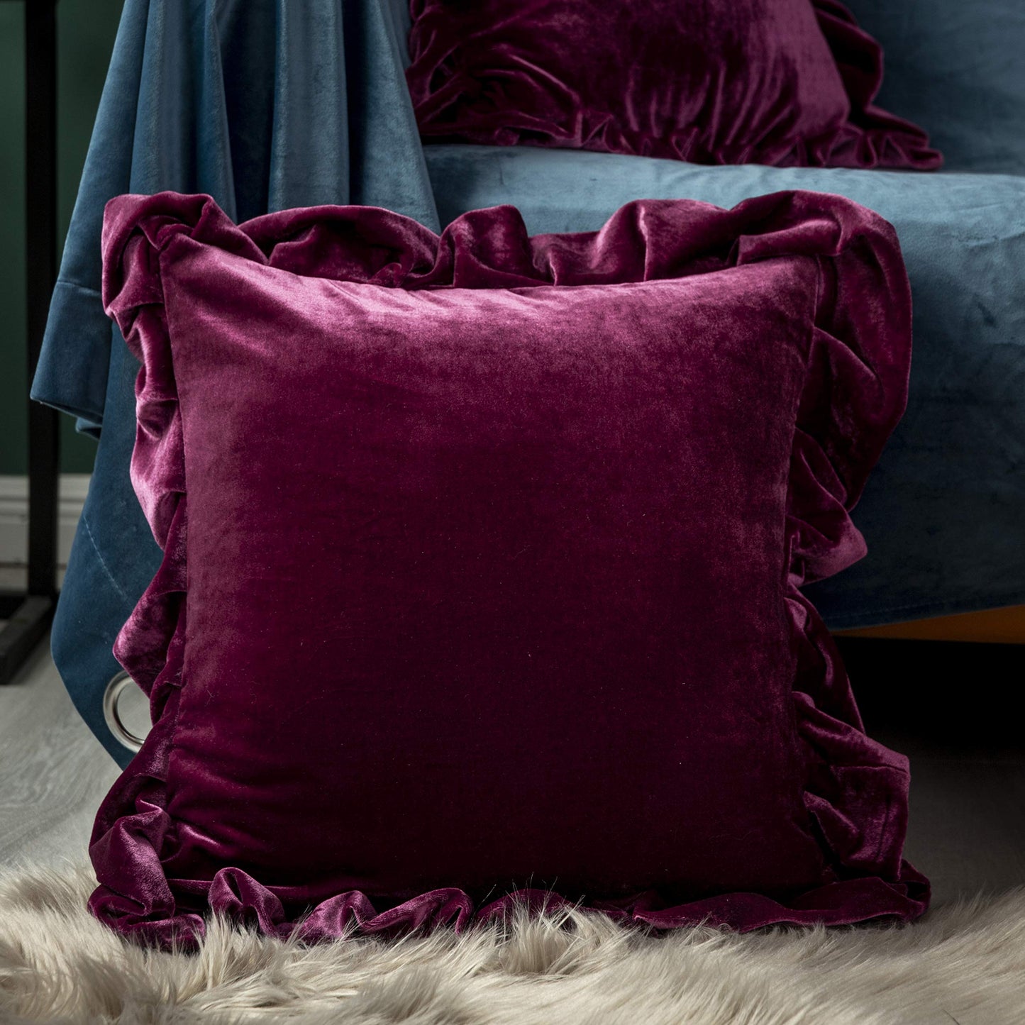 Glory Season Velvet Throw Pillow Cover Soft Decorative Luxurious Solid Square Cushion Case for Sofa Couch Bedroom Farmhouse,Pack of 2, 18 x 18 Inches, Golden Camel