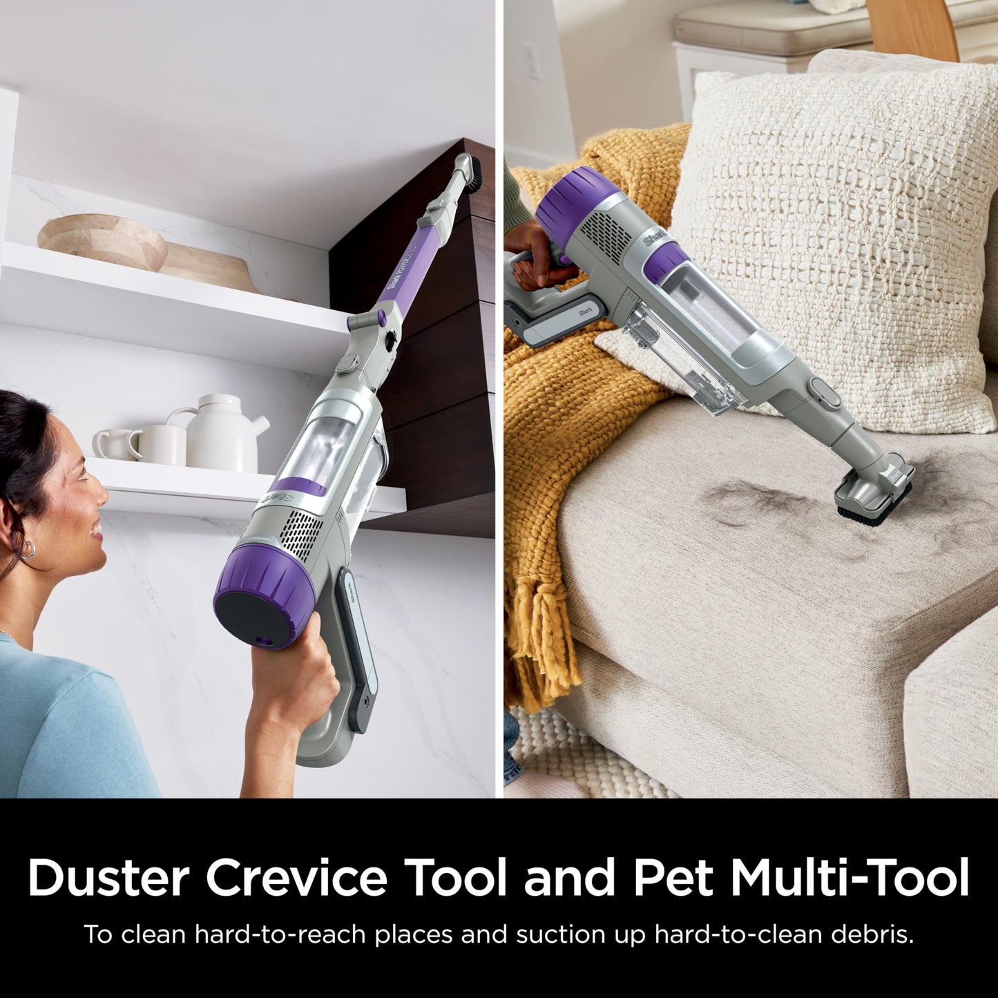 Shark PowerDetect Cordless Stick Vacuum, Powerful Suction, HEPA Filtration, Carpet & Hard Floor, Portable, Stick Vacuum for Pet Hair, Java Ice Blue, IP1255